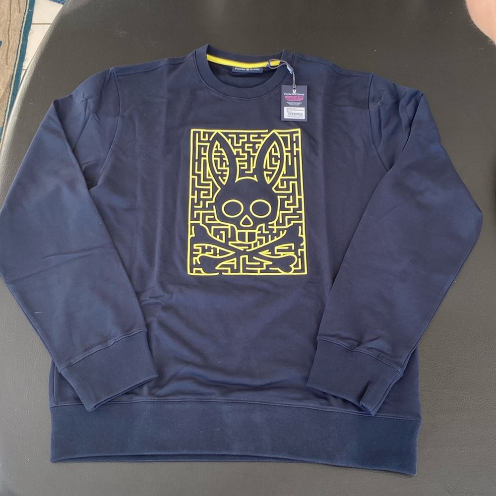NWT Men’s Psycho Bunny Pisani Embroidered Sweatshirt